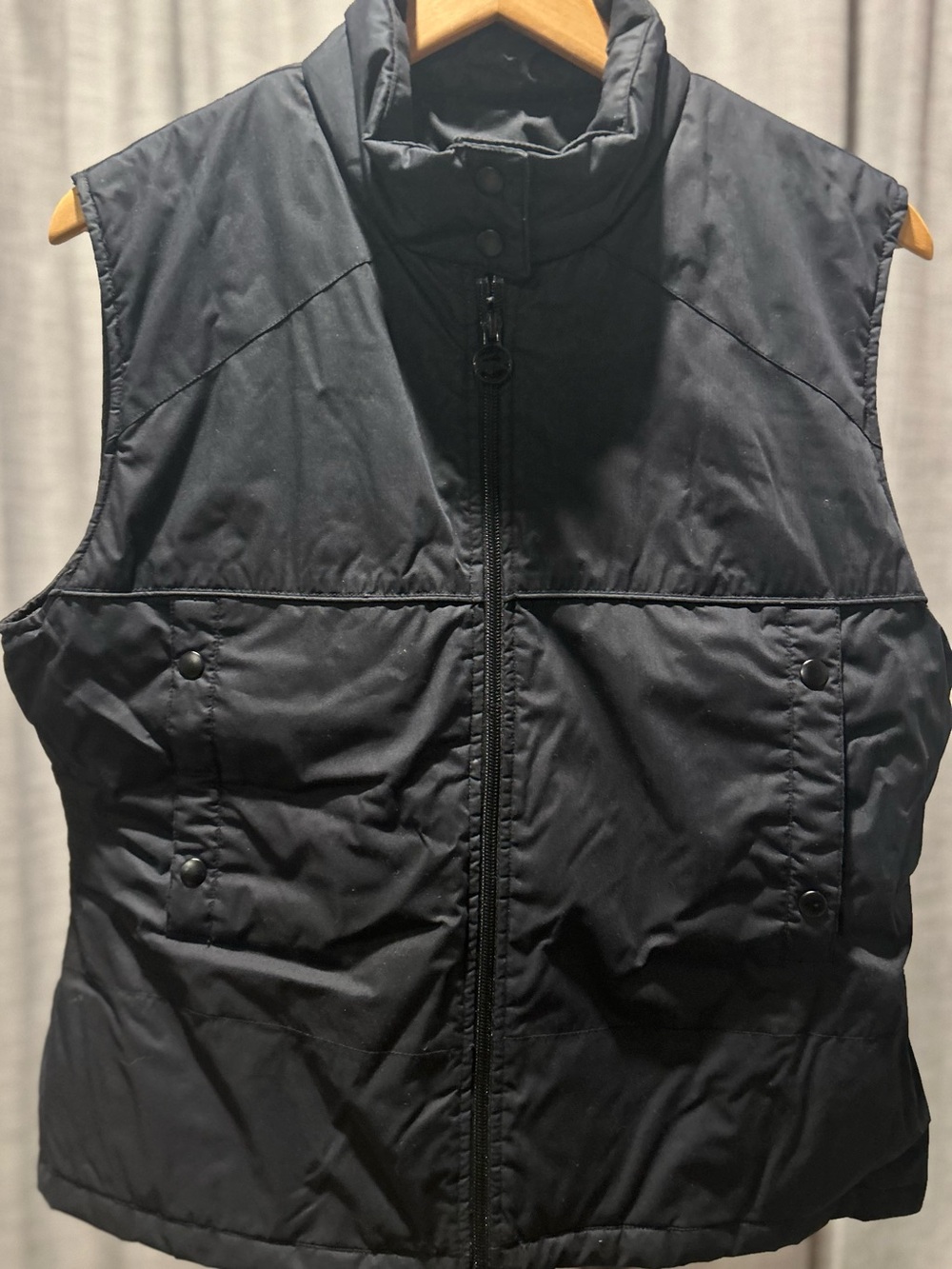 Lacoste Black Quilted Sleeveless Vest
